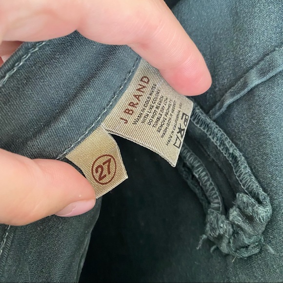 J Brand Dark Green Cargo Pants with Black Zippers - Picture 5 of 6